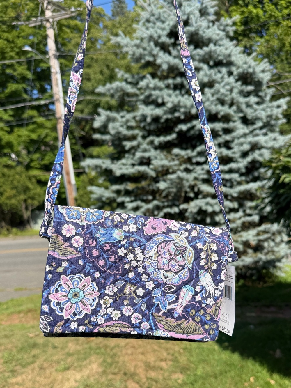 Vera Bradley VB Basics Mini Flap Crossbody Versailles Navy NWT Retired
